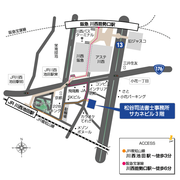 駅からの地図